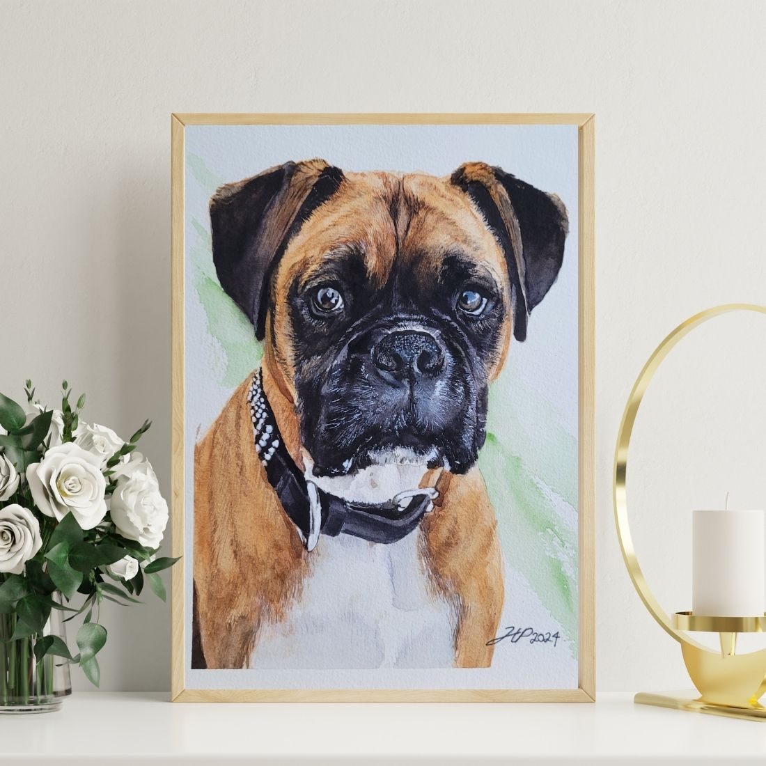 a3 single pet portrait pet portrait dinfle pet hayley artistry a3 size large