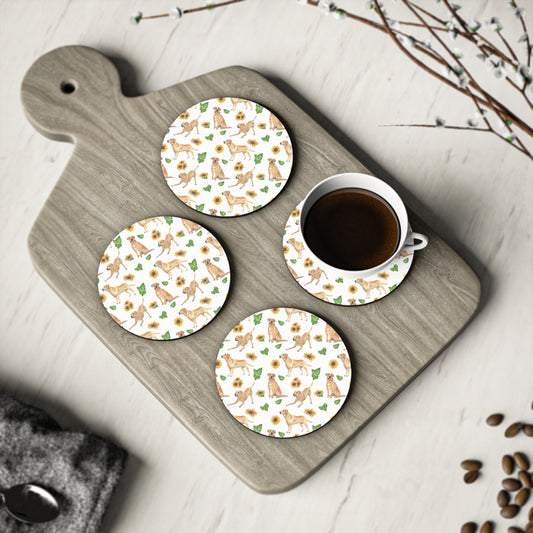 Labrador Floral Coasters